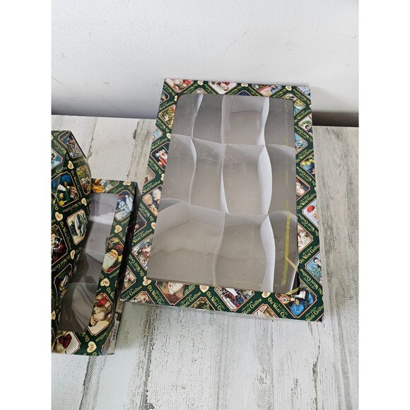 Old world empty ornament boxes set vintage decor storage containers - Picture 6 of 9